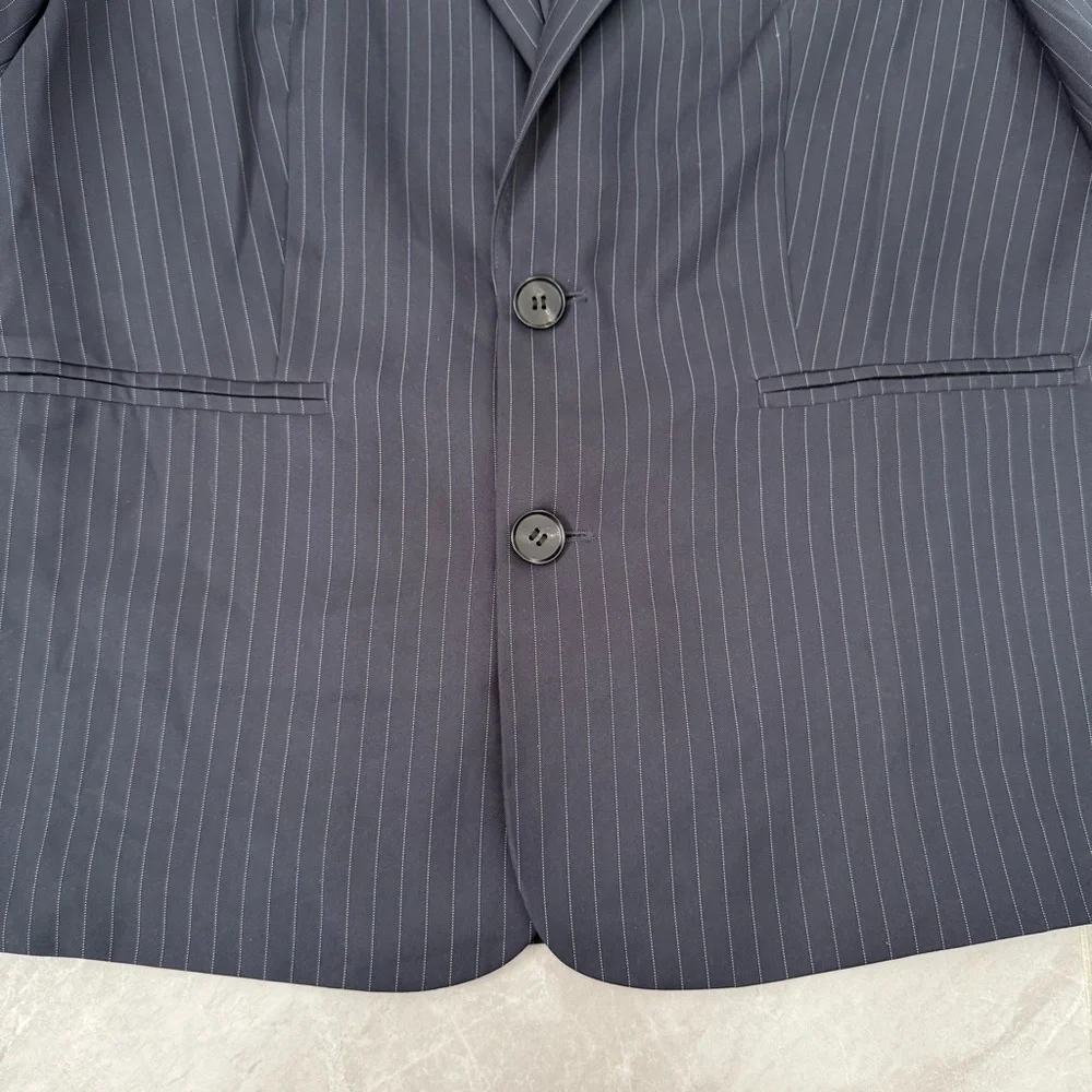 Women’s Mare Mare Anthropologie Pinstripe Oversized Blazer Button Up Size Small - Picture 9 of 16